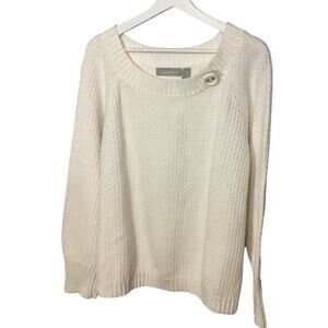 Liz claiborne knit sweater boat neck women’s 3x white